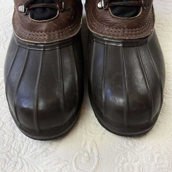 LL Bean Gore-Tex Boots Men 9 Brown Vintage Insulated Maine Hunting Shoe Winter - Picture 4 of 16